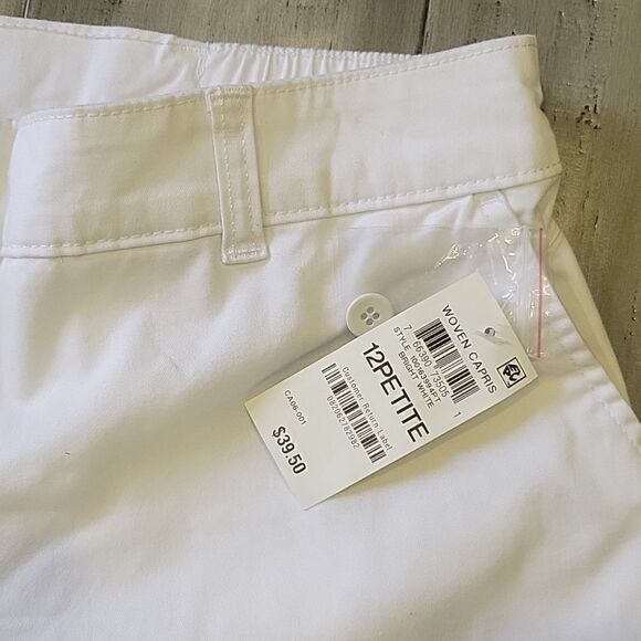 Karen Scott Petites Woven Capris Brite white, 12 Pettite - Picture 5 of 7